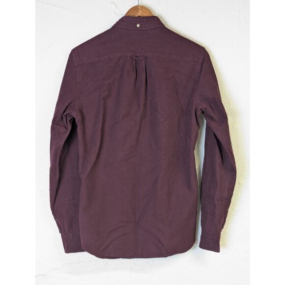 J Crew Slim Fit Button Down Oxford Shirt Mens XS Burgundy Classic Preppy Office - Picture 4 of 4